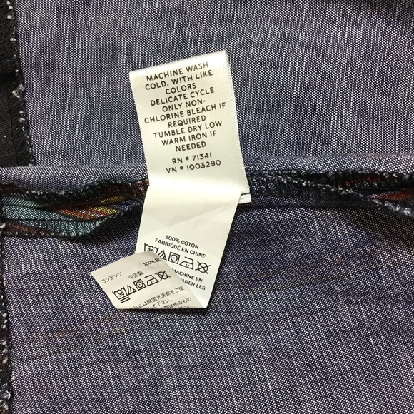 L.L. Bean Navy Multi Color Striped Midi Dress - Picture 5 of 10